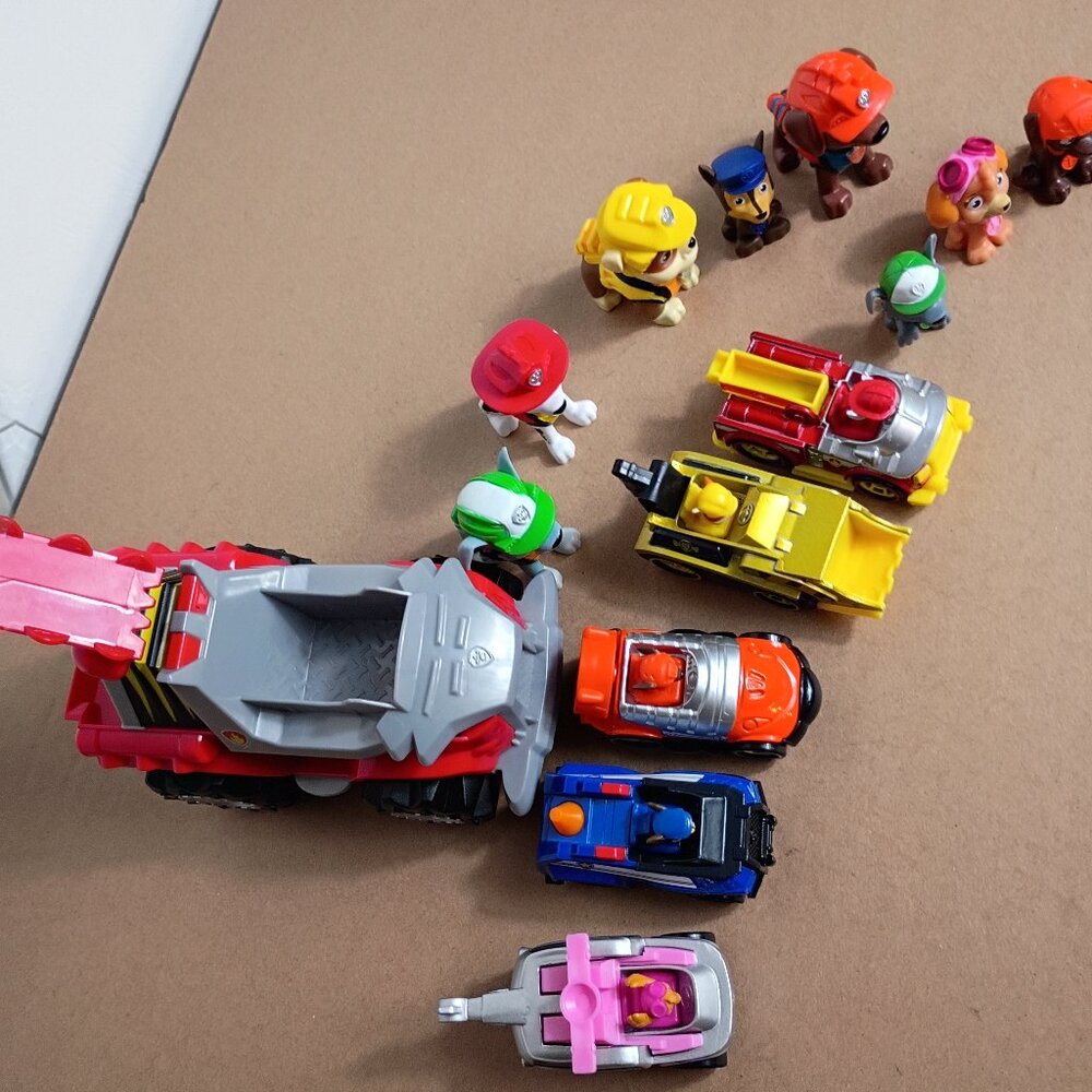 Lot of Paw Patrol Toys Figurines Cars Dino Rescue Pup Marshall Skye Rocky Rubble